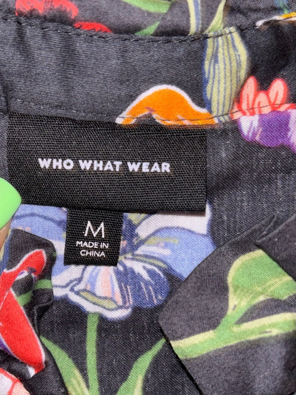 Who What Wear Black Floral Ruffle Midi Dress - Picture 2 of 5